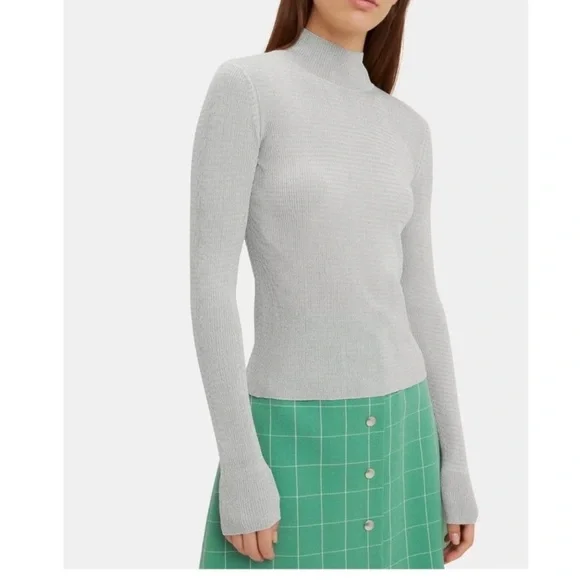 Sheer Metallic Long Sleeve Shirt - Picture 4 of 5